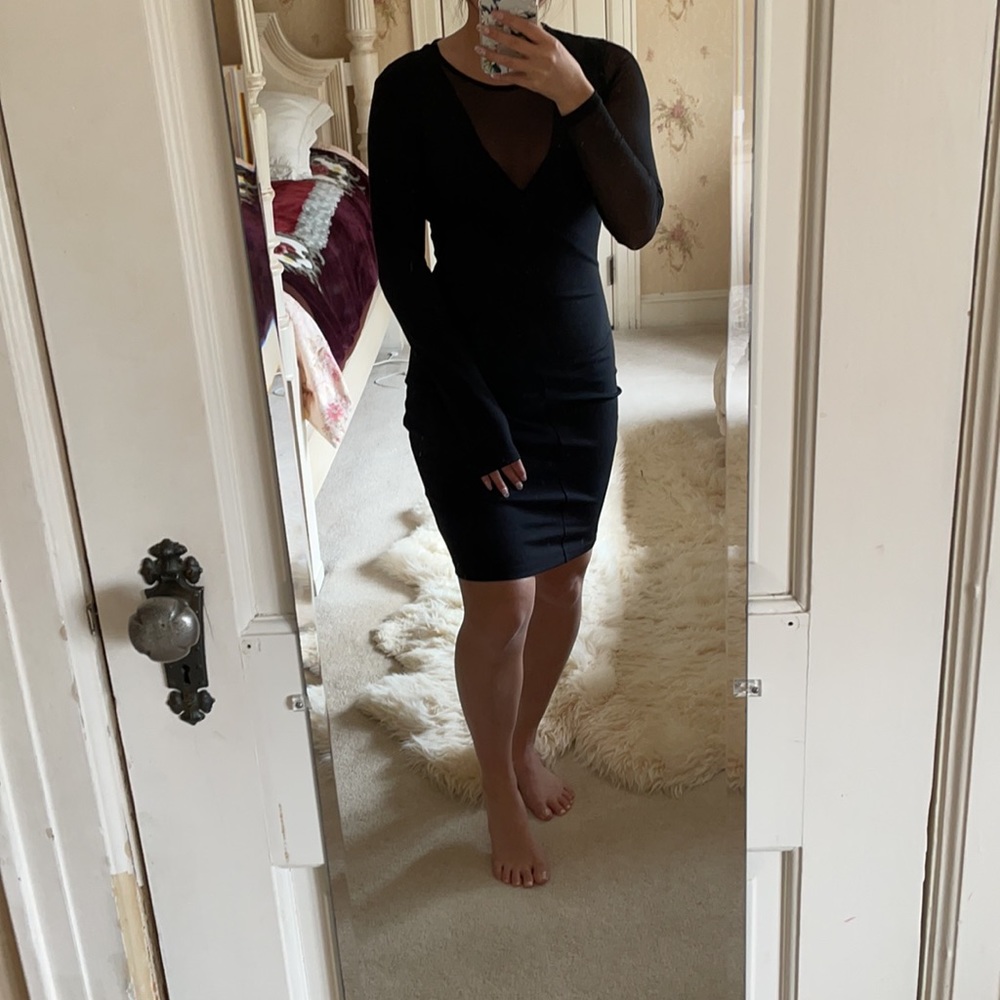 GUESS black long sleeve dress